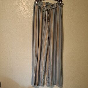 Monteau Green and Gold Wide Leg Pants
